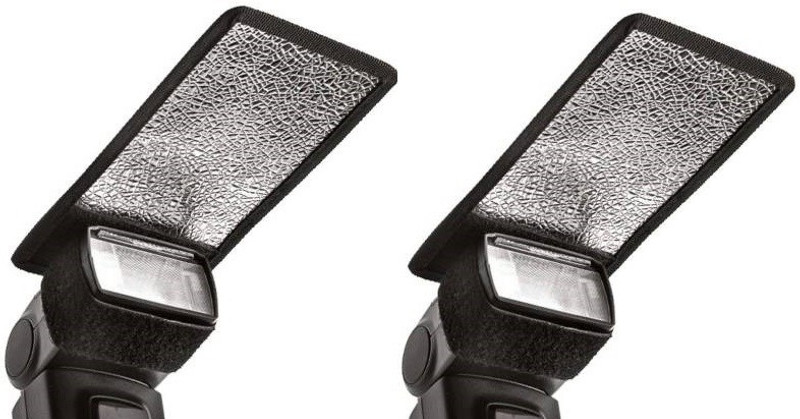 De-TechInn Mini Silver Flash Diffuser Reflector for Camera Flash Bounce Camera Flash Diffuser(Silver)