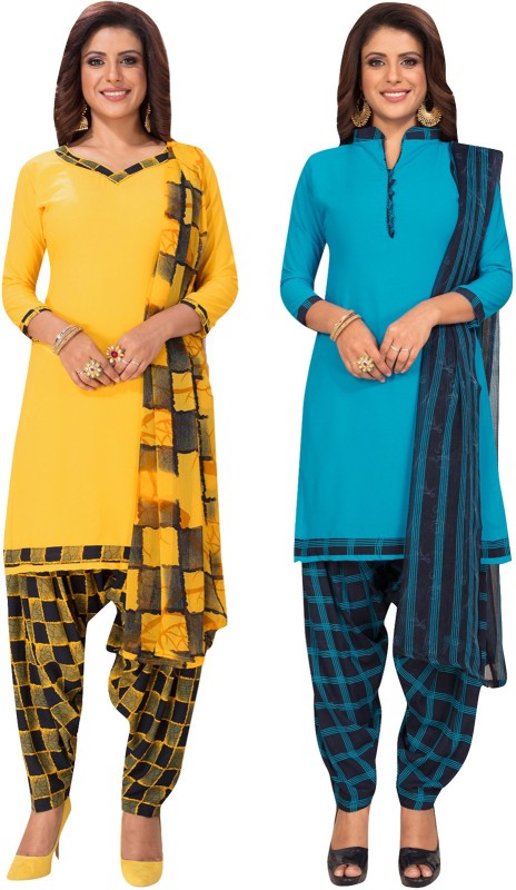 Salwar Studio Synthetic Printed Salwar Suit Material(Unstitched)