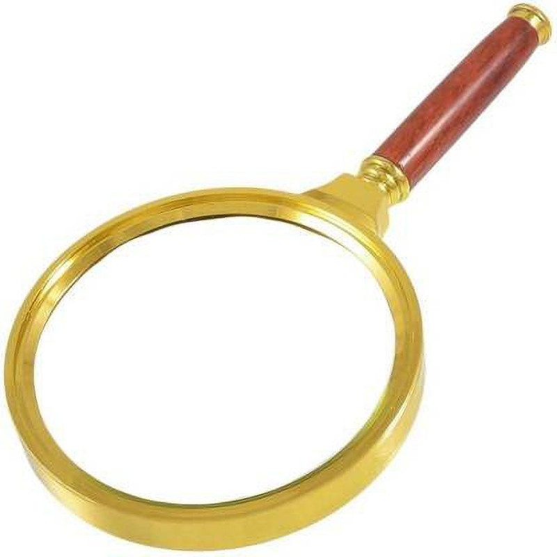 rumex Retro Style Metal 80mm 5X Magnifying Glass 5X Magnifying Glass(MAROON,GOLD)