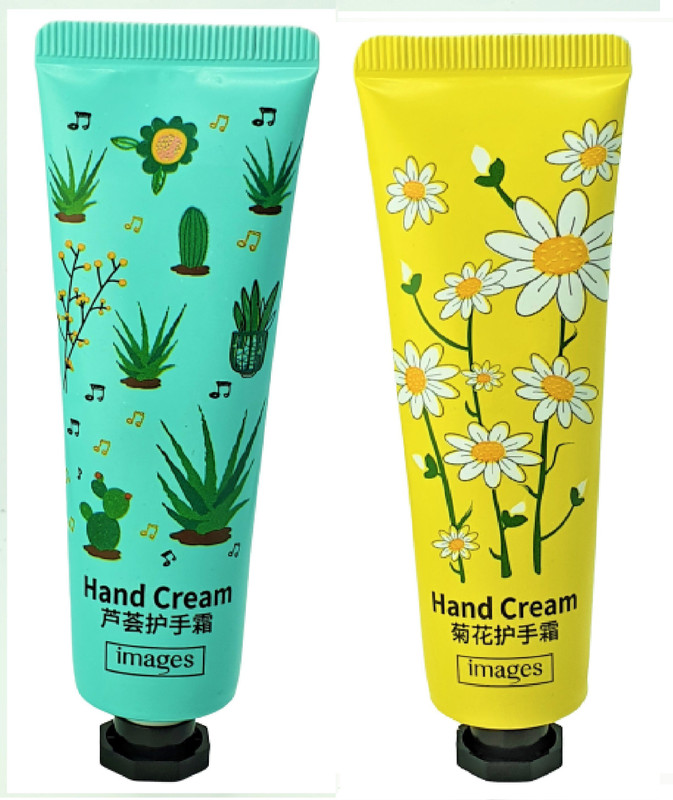 images Pack of 2 Aloevera and Flower Hand and Foot Cream Fragrance Moisturizing(60 g)