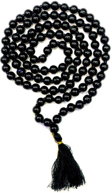 shahinpearlmart Black Agate Hakik Japa Mala - Protection Against Bad Evils Stone Necklace
