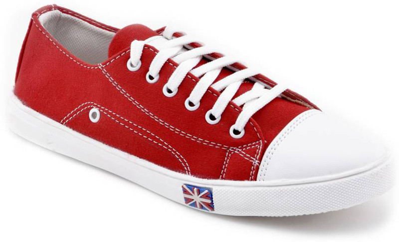 otoos red_play Canvas Shoes For Men(Red)