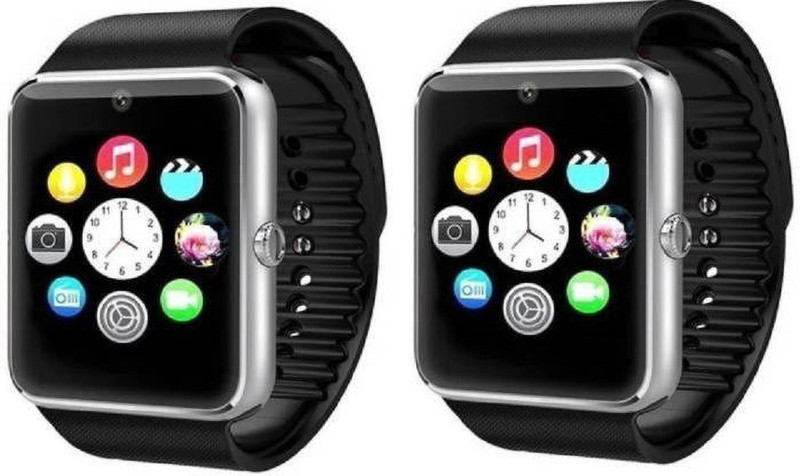 samipna Smart Watch Phone With Camera & Sim Card SILVER Smartwatch(Silver Strap FREE SIZE)
