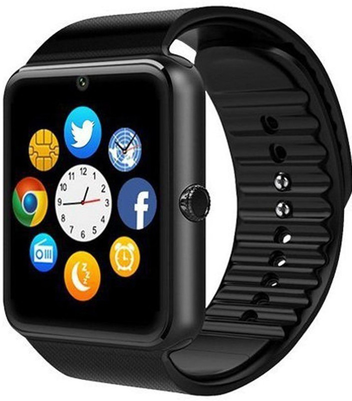 samipna Smart Watch Phone With Camera & Sim Card black Smartwatch(Black Strap FREE SIZE)