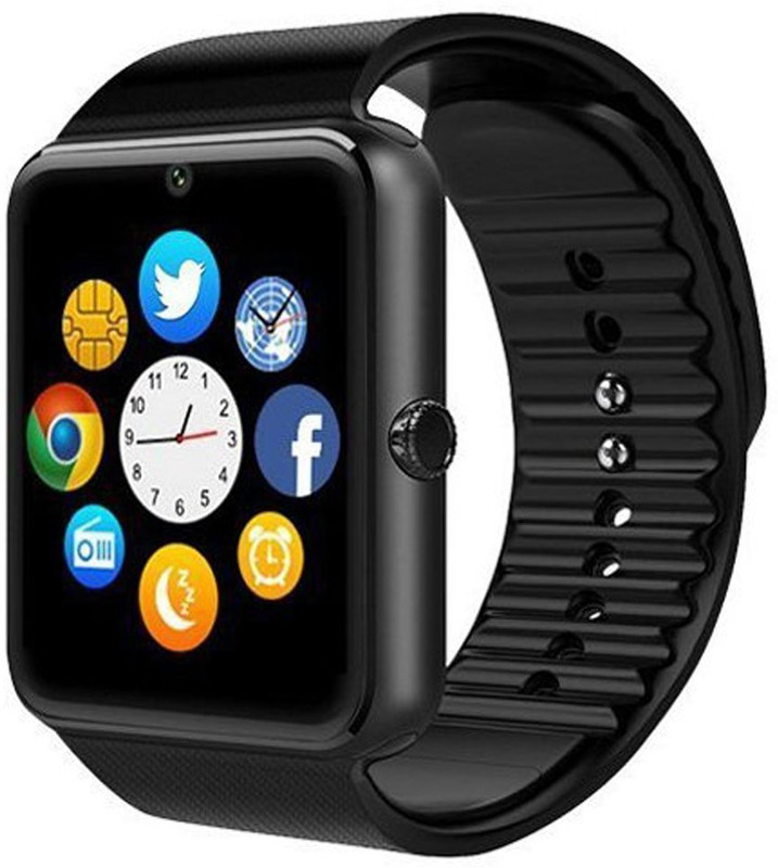 samipna Smart Watch Phone With Camera & Sim Card black Smartwatch(Black Strap FREE SIZE)
