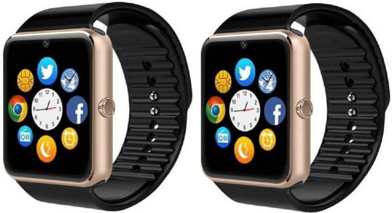 samipna Smart Watch Phone With Camera & Sim Card GOLDEN Smartwatch(Gold Strap FREE SIZE)