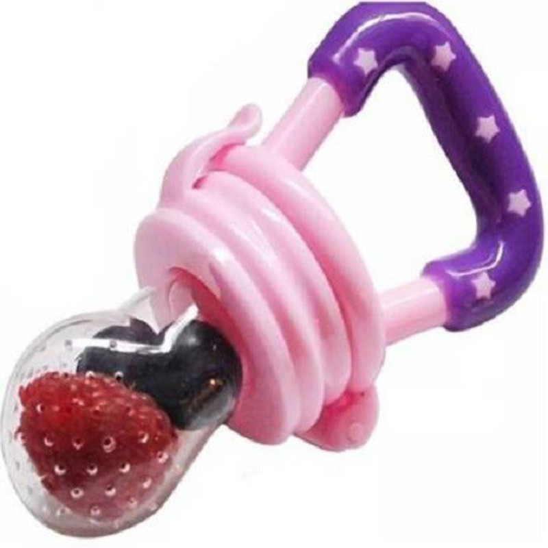 Bambino Colorful Attractive Food Feeder Grow Teether(Pink)
