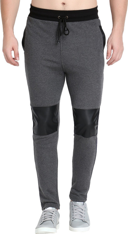 collkart Self Design Men Black Track Pants