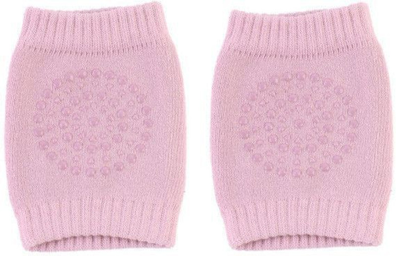 skyunion Baby Knee Pads , Elbow Safety Protector, Stretchable Anti-Slip Padded Elastic Soft Cotton Breathable Comfortable Knee pad for Kids pack of 1 Pink Baby Knee Pads(round)