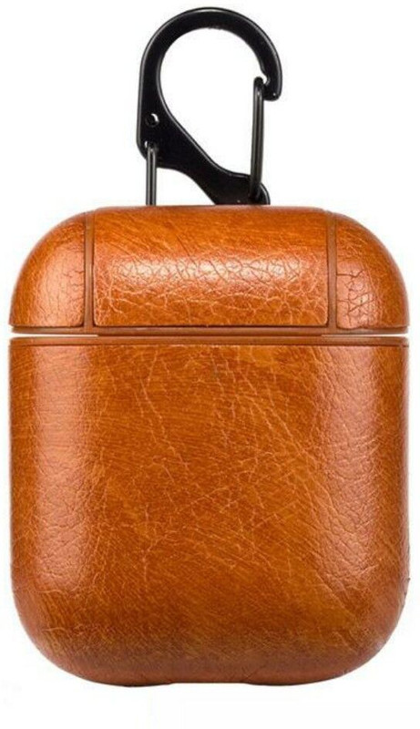 luxify Leather Latch Headphone Case(Brown)