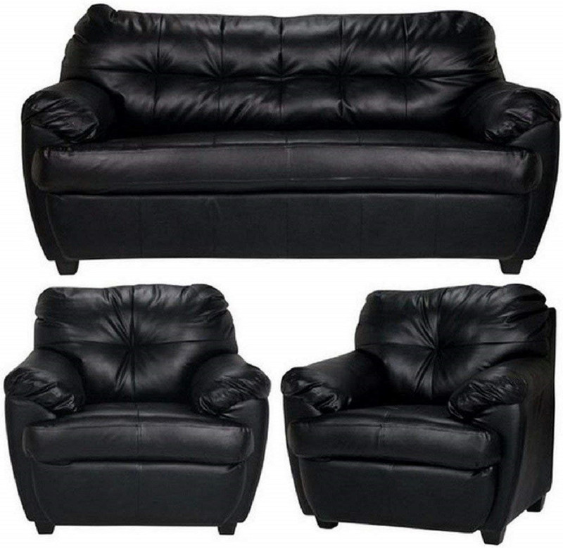 Gnanitha leather best sale sofa