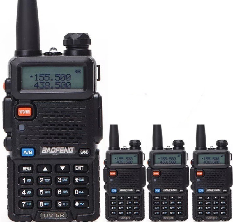 visionrabbit baofeng uv5r walkie talkie uhf400-470mhz FM radio Led Torch baofeng uv5r walkie talkie uhf400-470mhz 18000mah battery FM radio Led Torch Walkie Talkie(Black)