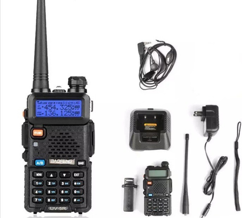 visionrabbit BAOFENG uv5r walkie talkie uhf400-470mhz BAOFENG uv5r walkie talkie uhf400-470mhz 18000mah battery Walkie Talkie(Black)