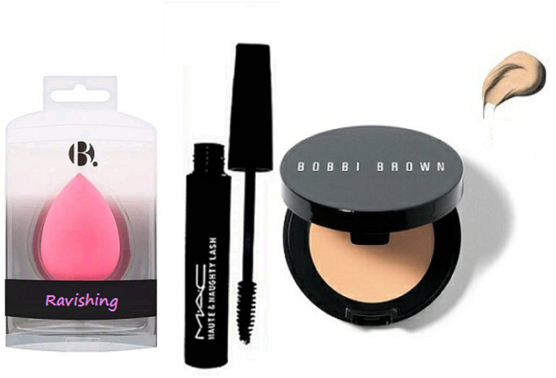 ravishing Sponge Puff,Bobbi Brown Concealer Corrector,Haute Naughty Mascara Black Lash(3 Items in the set)