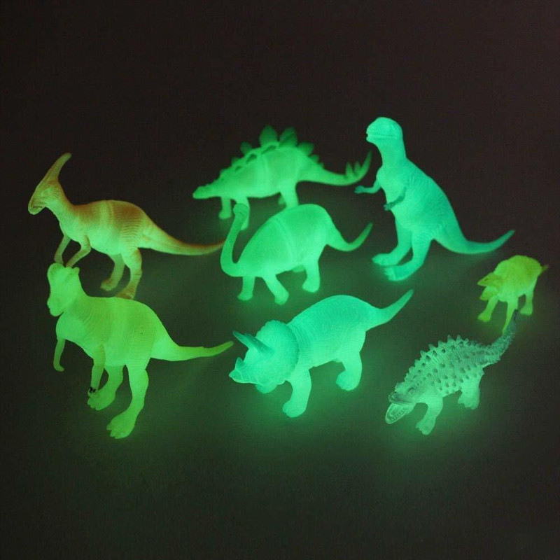 Muren Glow In Dark Dinosaur Animal Set of 16 Dinosaur(Multicolor)