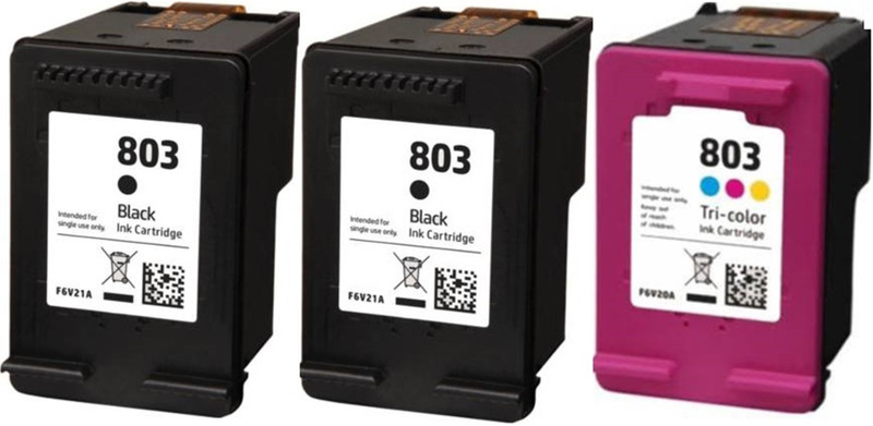verena 803 Black & colour combo Ink Cartridge HP Deskjet 1111, 1112, 2131,2132,2621.,11601/11610 1000, 1010, 1012, 1050, 1051, 1055 Printer Multi Color Ink Cartridge Multi Color Ink Bottle(Black, Magenta, Cyan, Yellow)