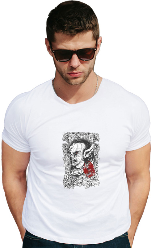 osw fabrics Graphic Print Men Round Neck White T-Shirt