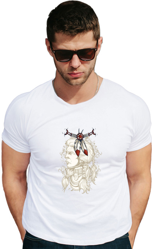 osw fabrics Graphic Print Men Round Neck White T-Shirt