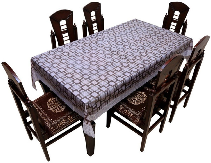 everdiva Printed 6 Seater Table Cover(Multicolor, Plastic)