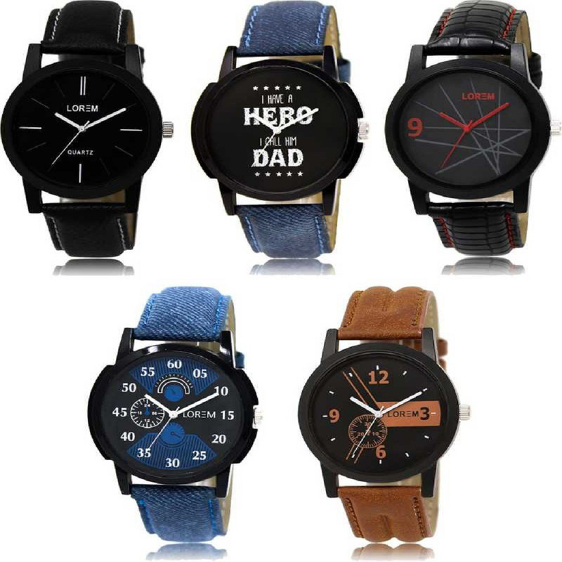mdbhaifashion LR-1-2-5-7-8 Multicolor Designer Analog Watch  - For Men