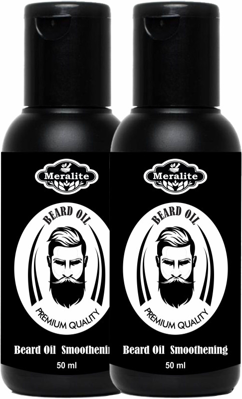 Meralite Beard Growth Oil for Stimulating Facial Hair Grow (Pack of 2) Hair Oil(100 ml)