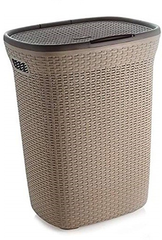 evershinegifts 50 L Brown Laundry Basket(Plastic)
