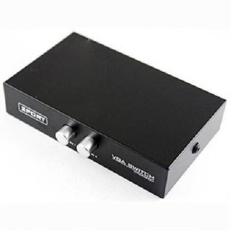 atekt ( Two ) Port Manual VGA Switch in Metal for two PC to share one monitor and CCTV camera Sharing( Display 1 computer at a time) 2 In 1- 1920*1440 Media Streaming Device (Black) Media Streaming Device(Black)