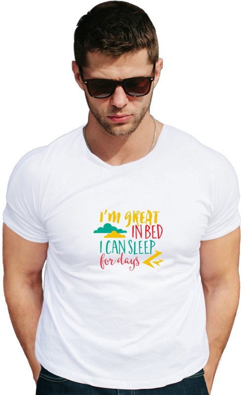 osw fabrics Graphic Print Men Round Neck White T-Shirt