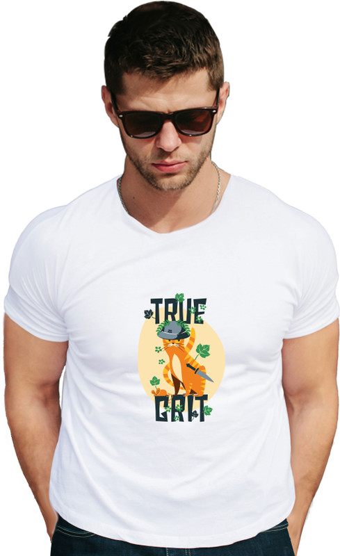 osw fabrics Graphic Print Men Round Neck White T-Shirt