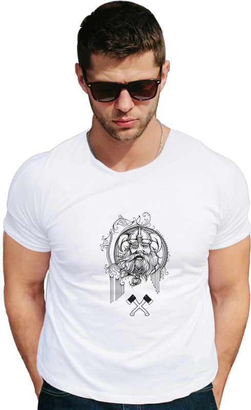 osw fabrics Graphic Print Men Round Neck White T-Shirt