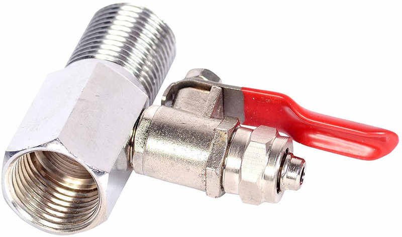 apdrops 1/2” Brass Nipple + 3/8” Brass Inlet Ball Valve for 3/8 inch Pipe Tubing RO Water Purifier Tap Mount Water Filter