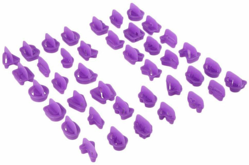 noble foods Alphanumeric Plastic Cookies Molds, Purple, Set of 40 Cookie Cutter(Pack of 40)