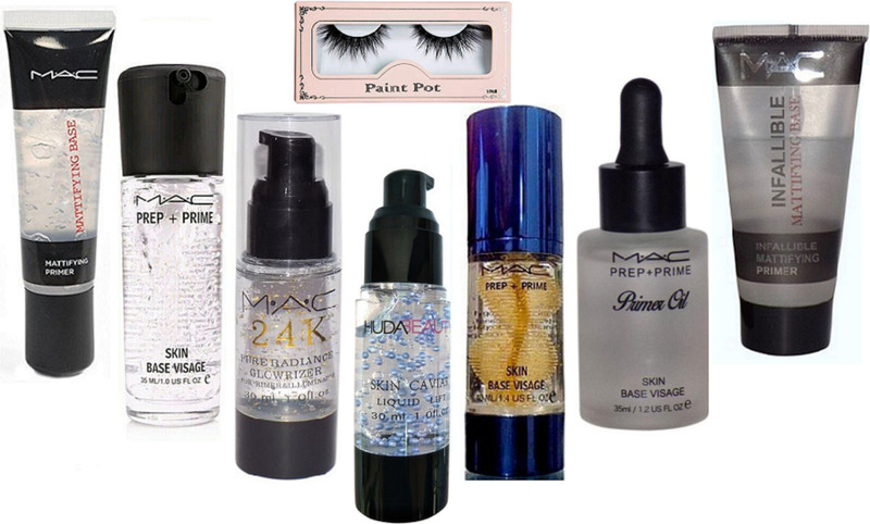 paint pot Eyelashes With Infallible Mattifying Base, Prep+prime, 24k Pure Radiance, Skin Caviar Liquid Lift, Primer and Primer oil(8 Items in the set)