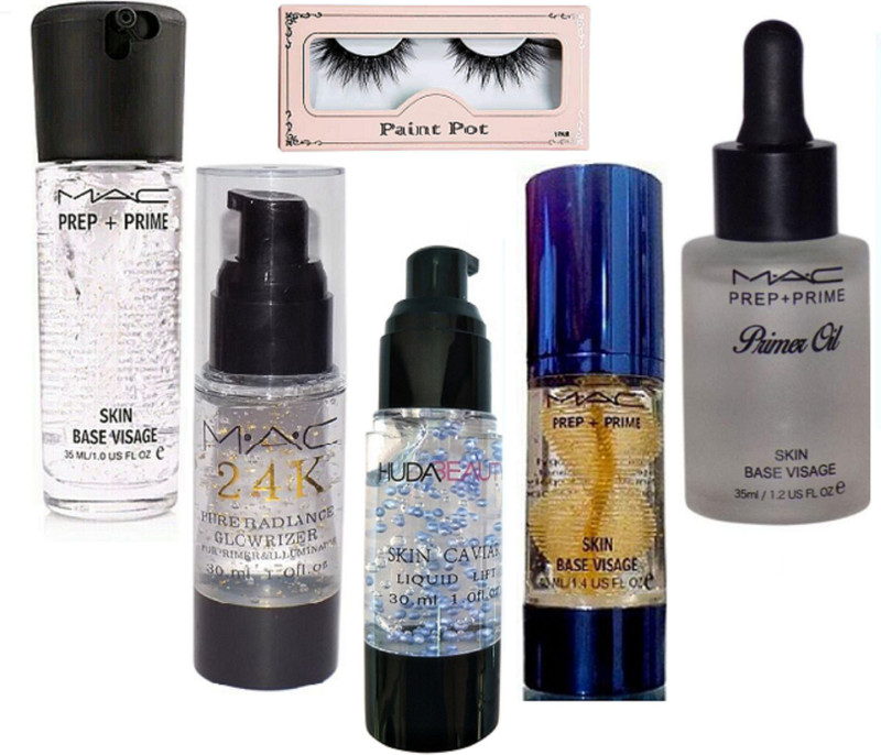 paint pot Eyelashes With Prep+prime, 24k Pure Radiance, Skin Caviar Liquid Lift, Primer and Primer oil(6 Items in the set)