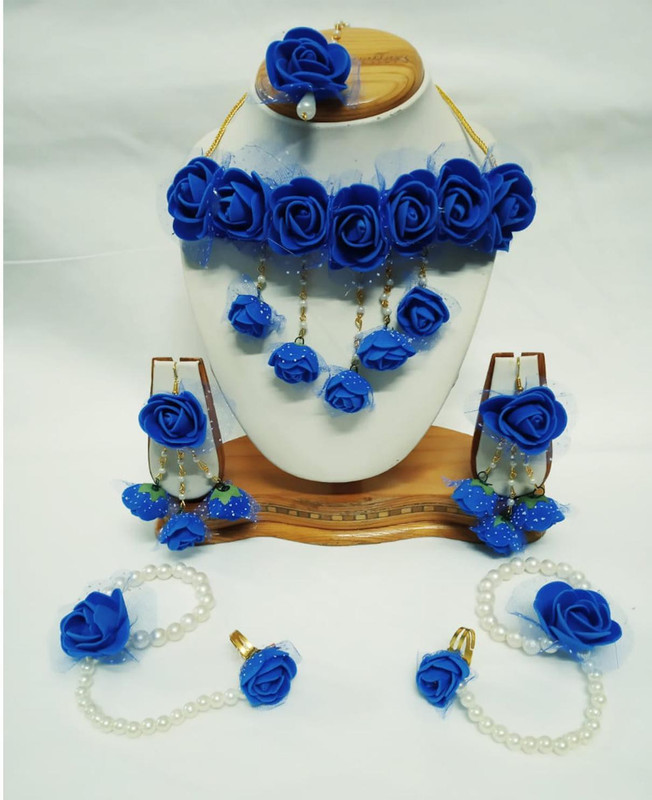 paribhasha Fabric, Paper Jewel Set(Blue)