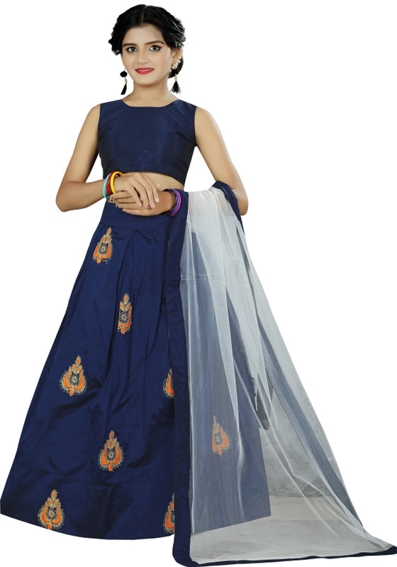 keyaan fashion Girls Wedding, Casual, Festive & Party Top and Skirt Set(Multicolor Pack of 3)