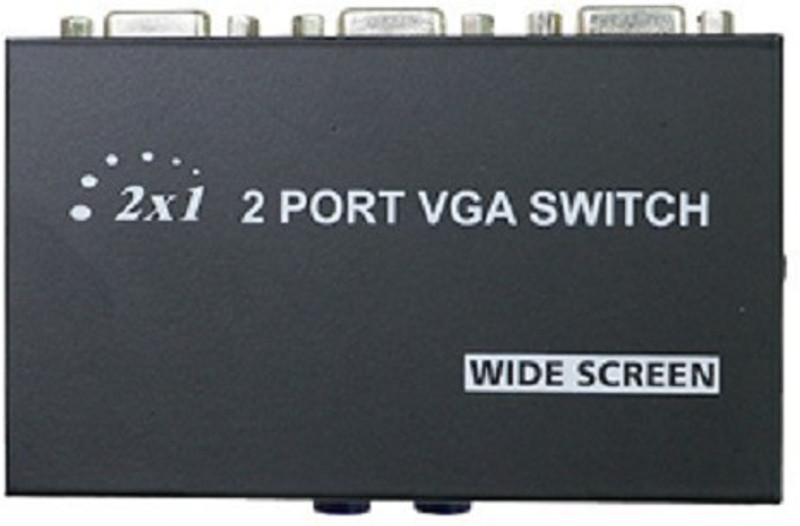 techut  TV-out Cable 2 PORT VGA SWITCH to Connect Two CPU to One Display(Black, For TV)