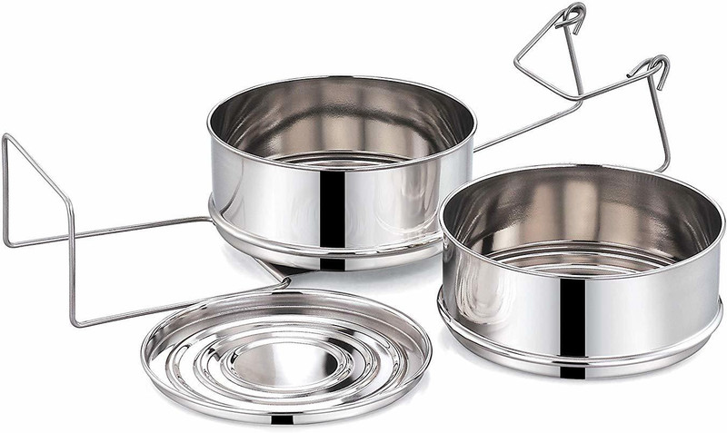 Granny Kitchen Cooker Separator Suitable for 7.5 L Outer Lid Cooker) Stainless Steel Steamer(7.5 L)