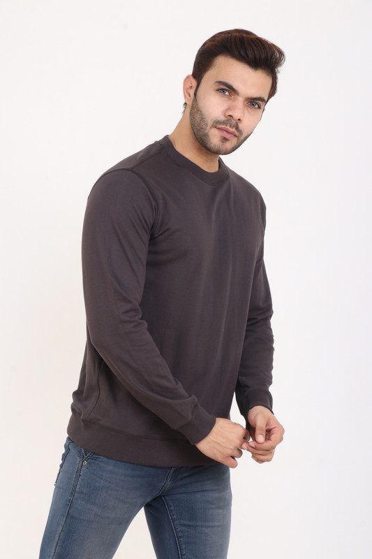 fuselage Full Sleeve Solid Men Sweatshirt