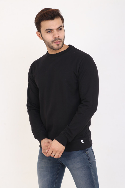 fuselage Full Sleeve Solid Men Sweatshirt