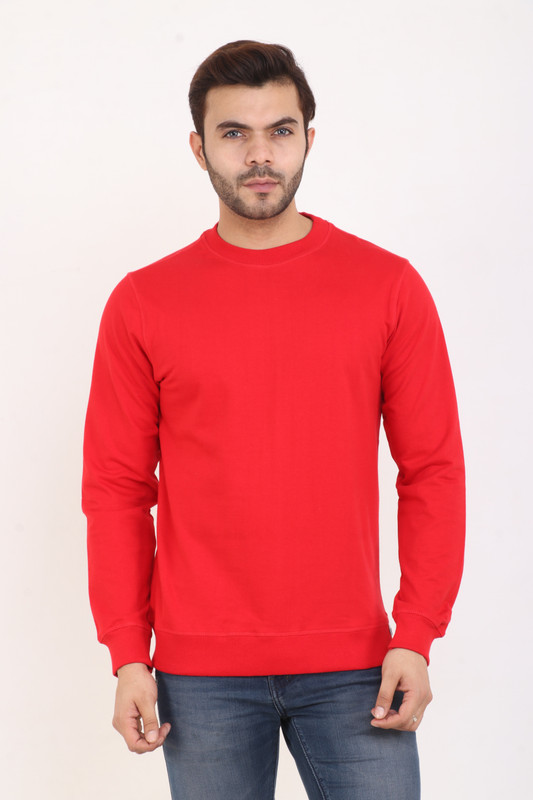 fuselage Full Sleeve Solid Men Sweatshirt