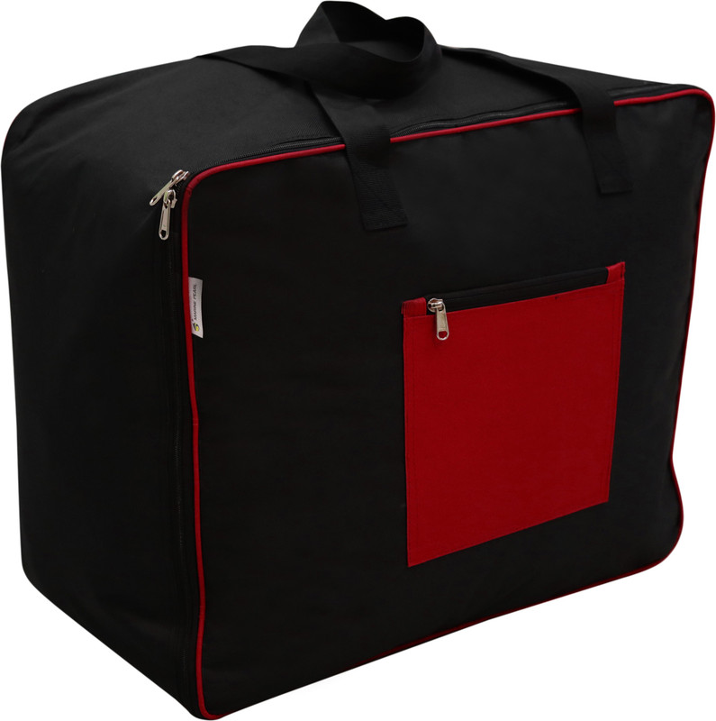 Marine Pearl Tear Resistant Polyester Jumbo Foldable Storage Bag Organizer for Clothes Polyester Laundry Bag(King Black)