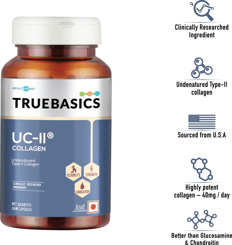 TrueBasics UC-II Undenatured Typ II Collagen, 40mg(30 s)