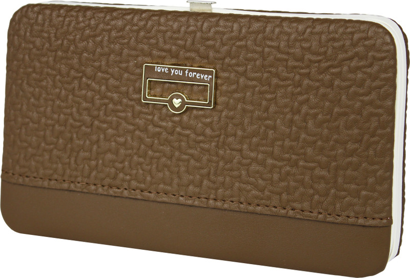 feather cruz Women Brown Canvas, Fabric Card Holder(4 Card Slots)
