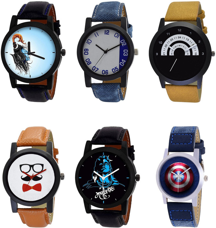 Buy Nikola Contemporary Royal Geometric Design And Paris Eiffel Tower Analogue Black And Brown Color Girls And Women Watch G387 G407 Combo Of 2 Combo Watch Analog Watch For Girls Online