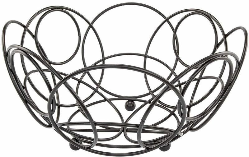 moradiya fresh Metal Fruit Basket - Kitchen Countertop Fruit Bowl Vegetable Holder Decorative Stand Steel Fruit & Vegetable Basket(Black)