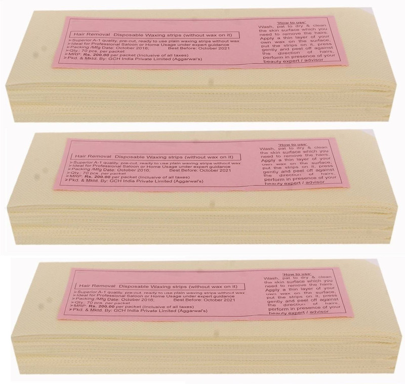 kakustore High Quality Women's Wax Strips For Full Body Hair Removal 120 Pieces Strips(120 Strips, Set of 3)