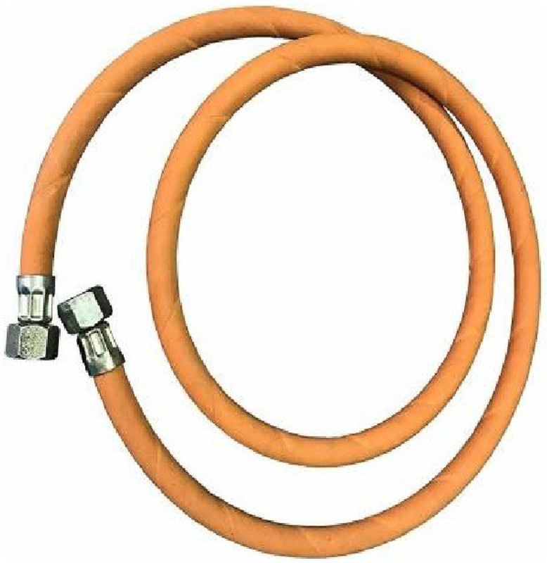 fozti Commercial Gas Pipe With 2 Nuts 9 Feets (2.75 Meters) Hose Pipe