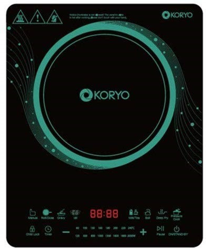 koryo KIC28SPD Induction Cooktop(Black, Touch Panel)