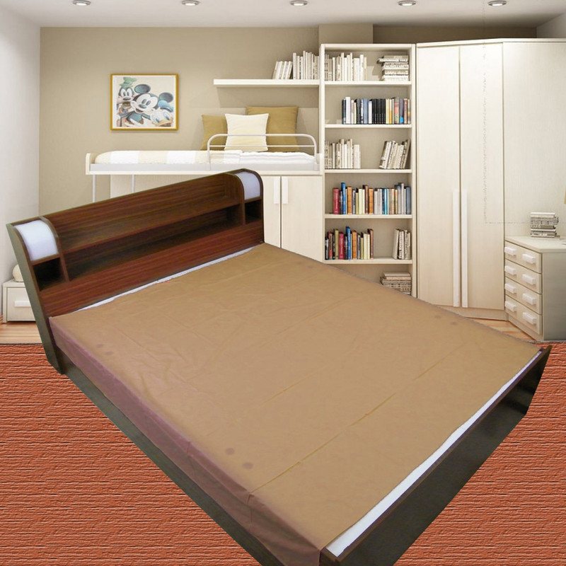 Goodluck PVC (Polyvinyl Chloride) Baby Bed Protecting Mat(Brown, Large)